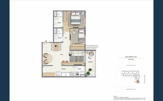 Planta ilustrativa 8 do Baía Residencial, no Porto Maravilha