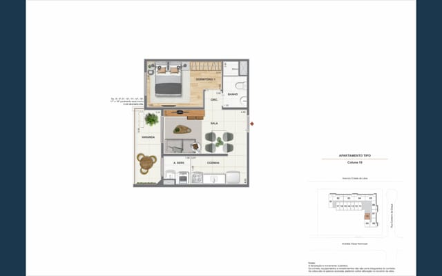 Planta ilustrativa 9 do Baía Residencial, no Porto Maravilha