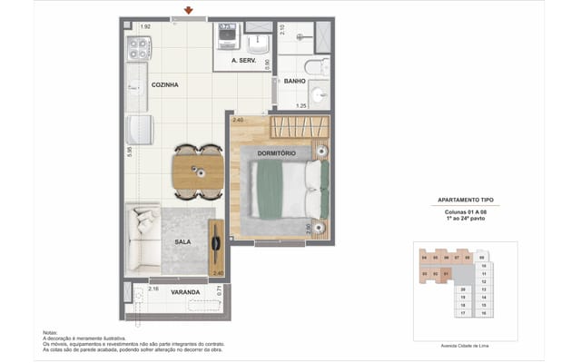 Planta ilustrativa 4 do Ciata Residencial, no Porto Maravilha