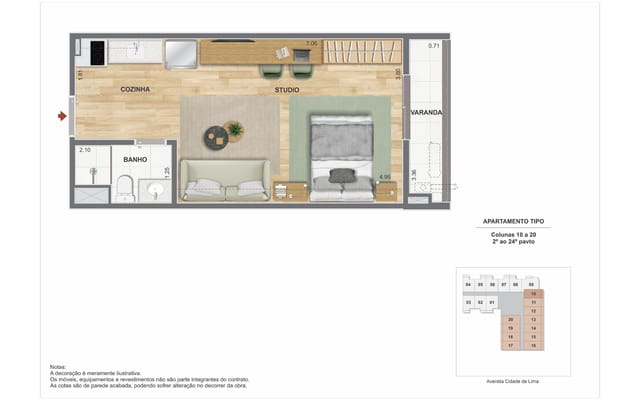 Planta ilustrativa 2 do Ciata Residencial, no Porto Maravilha