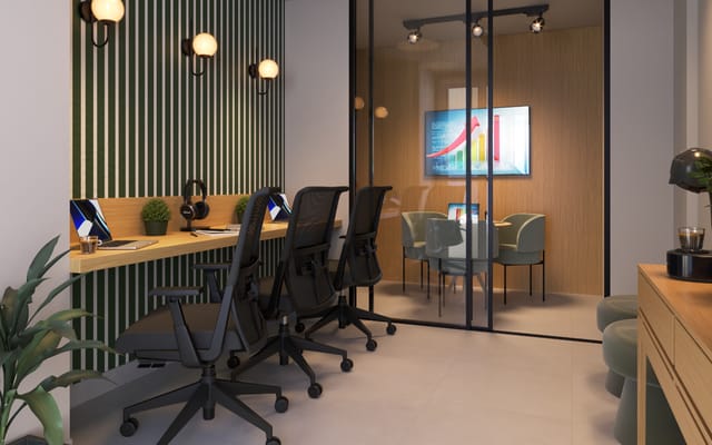 Espaço de coworking do Nova Norte — Raízes, em Irajá