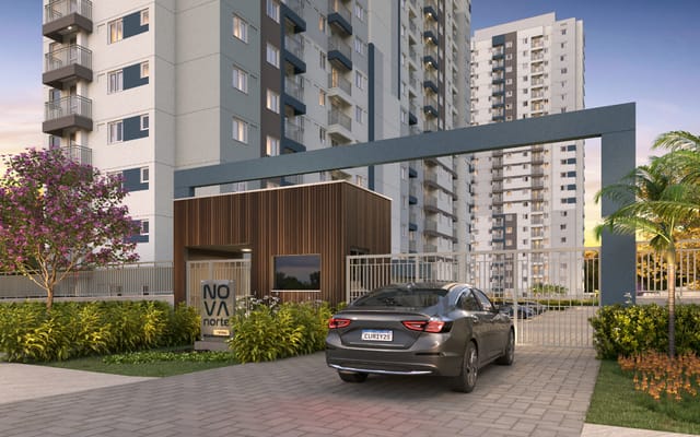 Fachada do empreendimento do Nova Norte — Raízes, em Irajá