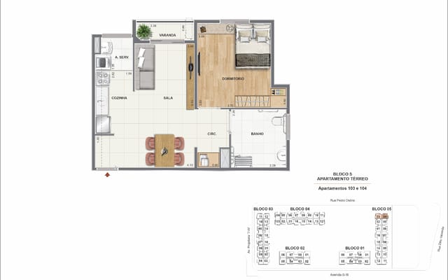 Planta ilustrativa 7 do Orla Recreio — Reserva, no Recreio