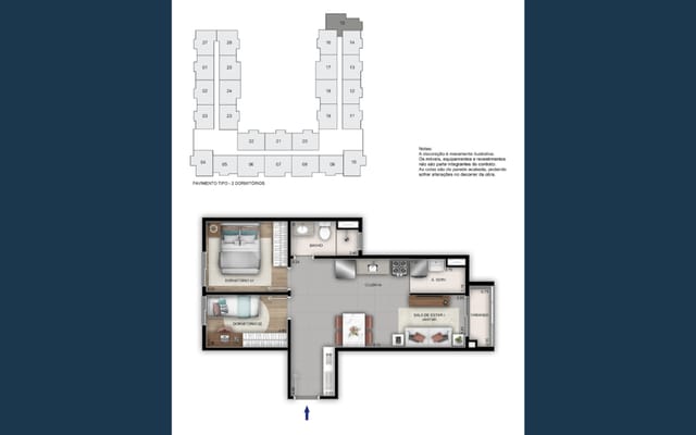 Planta ilustrativa 4 do Porto Maravilha Residencial, no Porto Maravilha